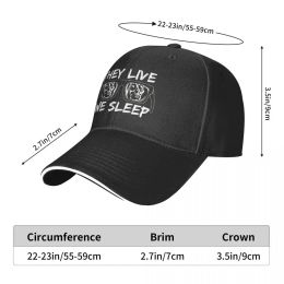 THEY LIVE WE SLEEP 2 Baseball Cap funny hat Ball Cap Brand Man cap Golf Wear Women's Hats 2024 Men's