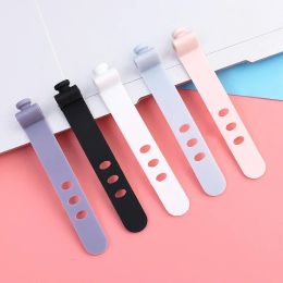 Silicone Cable Straps Wire Organizer Reusable Wire Management Fastening Keeper for Earphone Computer Cable Cord Wrap Straps
