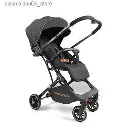 Strollers# Baby Hello Y8 Baby stroller with bi-directional push and high landscape can sit lie down fold 0-3 year old lightweight vehicle Q240413