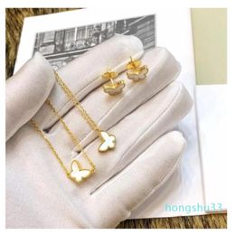 925 Sterling Silver Jewelry For Women Mother of Pearl Butterfly Wedding Jewelry Set mini Earrings Necklace Bracelet ring18488041267301