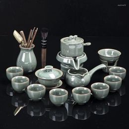 Teaware Sets Travel Complete Tea Set Cup Chinese Semi Automatic Ceremony Tools Afternoon Service Juego De Te Accessories WSW40XP