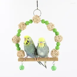 Other Bird Supplies Swing For Top Of Cage Parrots Perches Rattan Ball Beads Chew Toy