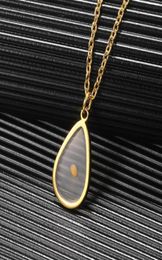 Pendant Necklaces Transparent Mustard Seed Gold Plating Platinum Water Drop Necklace Clavicle Chain Jewelry Gifts For Women6906069