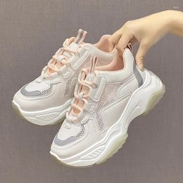 Fitness Shoes Women Platform Sneakers Summer Designers Mesh Casual Fashion Brand Chunky Sneaker Ladies Lace Up Vulcanised Woman