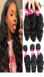 Gagaqueen Brazilian loose wave Virgin Hair 3 Bundles loose wave Human Hair Extensions Peruvian Malaysian Indian Virgin Hair Loose 1173784