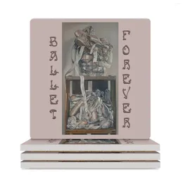 Table Mats Ballet Shoes By Gary Lovelace Ceramic Coasters (Square) For Cups Set Kawaii Anti Slip Drinks