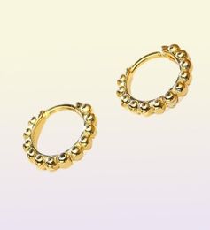 Hoop & Huggie Ball Beaded Small Earrings For Women Pierced Ear Simple lage Sleeper Huggies Circle Minimalist JewelryHoop1803747