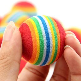 Soft Rainbow Stripe Golf Ball Set 10pcs Practice Balls For Indoor And Outdoor Use, 40mm Diameter, EVA Foam Material