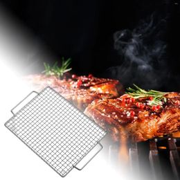 Tools Portable Barbecue Grill Net Multifunction Stainless Steel Pan Mesh For Cooking Camping Picnic Tool Garden Baking