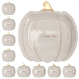 Disposable Dinnerware 30 Pcs Plate Pumpkin Paper Pallet Plastic Plates Thanksgiving Home Supply