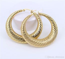 New Fashion Big Round Hoop Earrings Gold color circle creole earrings Stainless Steel jewelry gifts for women67904473925402