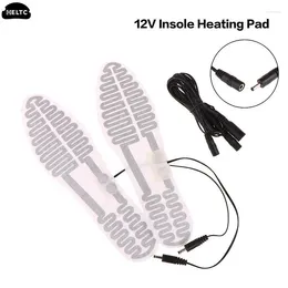 Carpets 1 Pair 12W Outdoor Sports 12V Heated Insole Foot Warmer Electric Heating Pads Far Infrared DIY Shoe Accessories