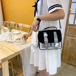 Evening Bags Small Bag Japanese Contrast Color Retro Student Crossbody Cute Korean One Shoulder Female IB095