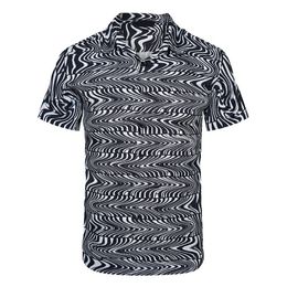 Summer men's T-shirt Designer printed button cardigan silk short sleeve top High quality fashionable men's swimming shirt series beach shirt European size M-3XL EM67