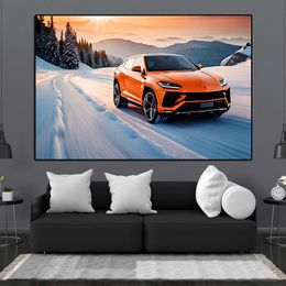 Racing Gaming Room Wall Art Decor Luxury Sports Car Travel Poster Print Modern Supercar Graffiti Canvas Painting Home Decoration