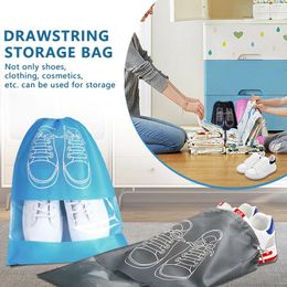 Storage Boxes Shoes Bag Travel Dust-proof Organizer Portable Drawstring Waterproof Pocket Transparent Classified 5/10PCS