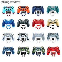 Cases ChengHaoRan Berry Blue & Sunset Orange Housing Shell Cover Button Kits Replacement for PS4 Pro Slim 4.0 JDS 040 Controller