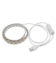 USB 5V LED Strip 5050 TV Background Lighting 60LEDsm Warm White White USB Cable with Switch Strip set6607901