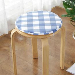 Pillow Modern Simple Round Chair Thicken Seat S Mat For Dining 4 Seasons Gird Pattern Pad Almofadas