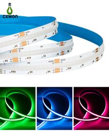 RGB COB LED Strips 810LEDsm 840ledsm 10mm DC12V or 24V High Density Flexible Tape MixColor IP20 NoWaterprof 5mroll5636419