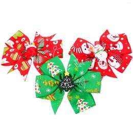 Dog Apparel 3 Pcs Hair Pins Bows Small Dogs Xmas Pet Bowtie Swallowtail Accessories Puppy Baby