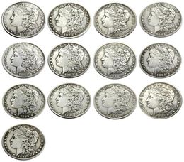 US 13pcs Morgan Dollars 18781893 quotCCquot Different Dates Mintmark craft Silver Plated Copy Coins metal dies manufacturing 125658335334