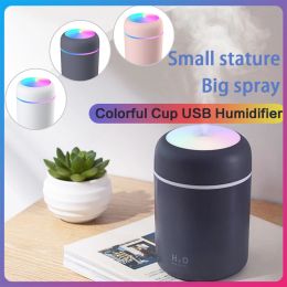 Humidifiers Humidifier Automobile Air Humidifier with Colourful Night Light Usb Large Capacity Plants Purifier Household Aromatherapy Oilgift