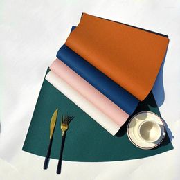 Table Mats Reusable Pads Kitchen Multi Function Semi Circle Place Mat Furniture Home Dining For Restaurant El Student