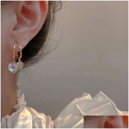 Dangle Chandelier New Fashion Trend Unique Design Symphony Mermaid Ji Love C Ring 14K Yellow Gold Earrings Ladies Senior Jewelry Coupl Dhvl9