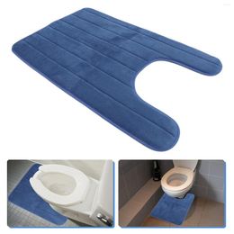 Bath Mats U-shaped Toilet Seat Cushion Closestool Floor Non-slip Mat Carpet Feet Polyester Non-skid Ground