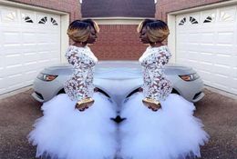 Black Girls Prom Dress Dubai Arabic White Mermaid Long Sleeves Formal Holidays Wear Graduation Evening Party Gown Custom Made Plus8761207