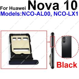 Sim Card Tray Adapter For Huawei Nova 10 SIM Card Slot Socket Holder Adapter Micro SD Card Reader Replacement Repair Parts Black