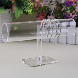 X5QE Acrylic Bracelet Holder Clear Stand for Girl Women Jewelry Necklace Watches Holder Watch Display Stand