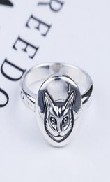 s925 silver cat head ring vintage classic sterling silver cat face ring British style hiphop male and female Thai silver ring5001397