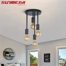 Ceiling Lights Vintage Light Fixture Retro Lamp Black Metal For Hallway Entryway Bedroom Balcony Dining Room