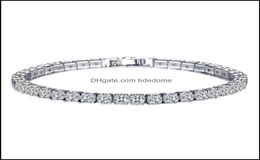 Tennis Bracelets Jewelry 18K WhiteYellow Gold Plated Sparkling Cubic Zircon Cz Cluster Bracelet Fashion Womens For Party Wedding28898715