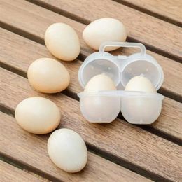 Storage Bottles 2/6 Grids Egg Box Container Portable Plastic Outdoor Camping Tableware Travel Kitchen