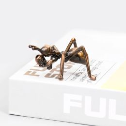 Lifelike Ant Insect Animal Vintage Metal Ornament Craft Incense Stick Incense Burner Kung Fu Tea Pet Paperweight Aesthetic Decor