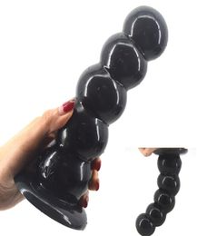 Huge Dildo Thicken 236inch Boxed Anal Beads Dilator Strong Big Sucker G Spot Stimulation Super Long Anal Plug Buttplug Sex Shop Y3995779