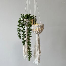 Party Decoration 2 Pack Macrame Plant Hanger Air Plants Hanging Basket Boho Wall Holders Wedding Candlestick