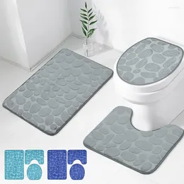 Bath Mats 2/3 Piece Mat Sets Memory Foam Bathroom Toilet Area Rugs Absorbent Shower Non-slip Entrance Doormat Home Decor