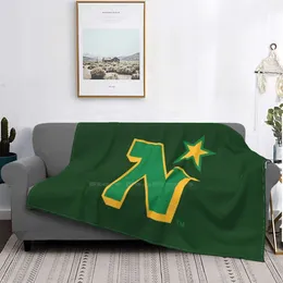 Blankets The Selling North Star Air Conditioning Blanket Soft Warm Light Thin Stars State Minnesota Retro Hockey