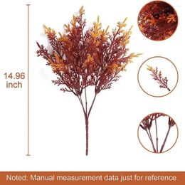 Decorative Flowers Landscaping Artificial Plants Realistic Reusable Branches For Home Garden 6pcs Uv Resistant Faux White