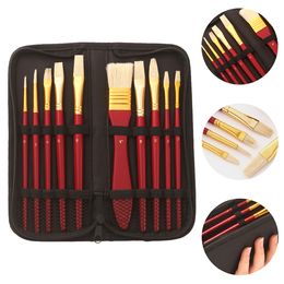 Bristle Brush Template Painting Supplies Wood Stencil Paintbrushes for Oil Long Handle