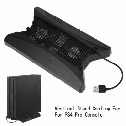 Stands Vertical Cradle Base Display Holder Cooling Fans USB HUB for PS4 Pro Controller