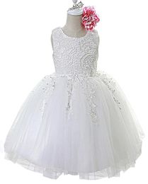 Summer Baby Girl Dress for Wedding Party White Cute Girls Dresses Infant Kids Clothes Sweet Little Baby 1 Year Birthday Dress3517351