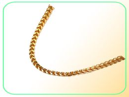 Fashion Men Stainless Steel Chains Double Layer Link Chain Necklace High Polished Punk Style 18K Gold Plated Necklaces For Men6252454