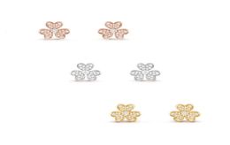 Lucky Clover stud earrings designer for women letter V Fourleaf cleef mini luxurious jewelry diamond earings gold rose gold silve7086040