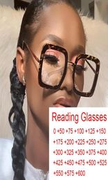 Sunglasses Blue Light Blocking Oversized Reading Glasses Leopard Square Clear Prescription Women Fashion Magnifying Eyeglasses Plu4381871