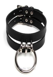 100 Handcrafted Caged Top Choker Real Leather BDSM Collar ORound Fetish Cosplay Costume Choker Necklace9535830